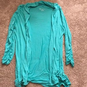 Blue semi fitted cardigan